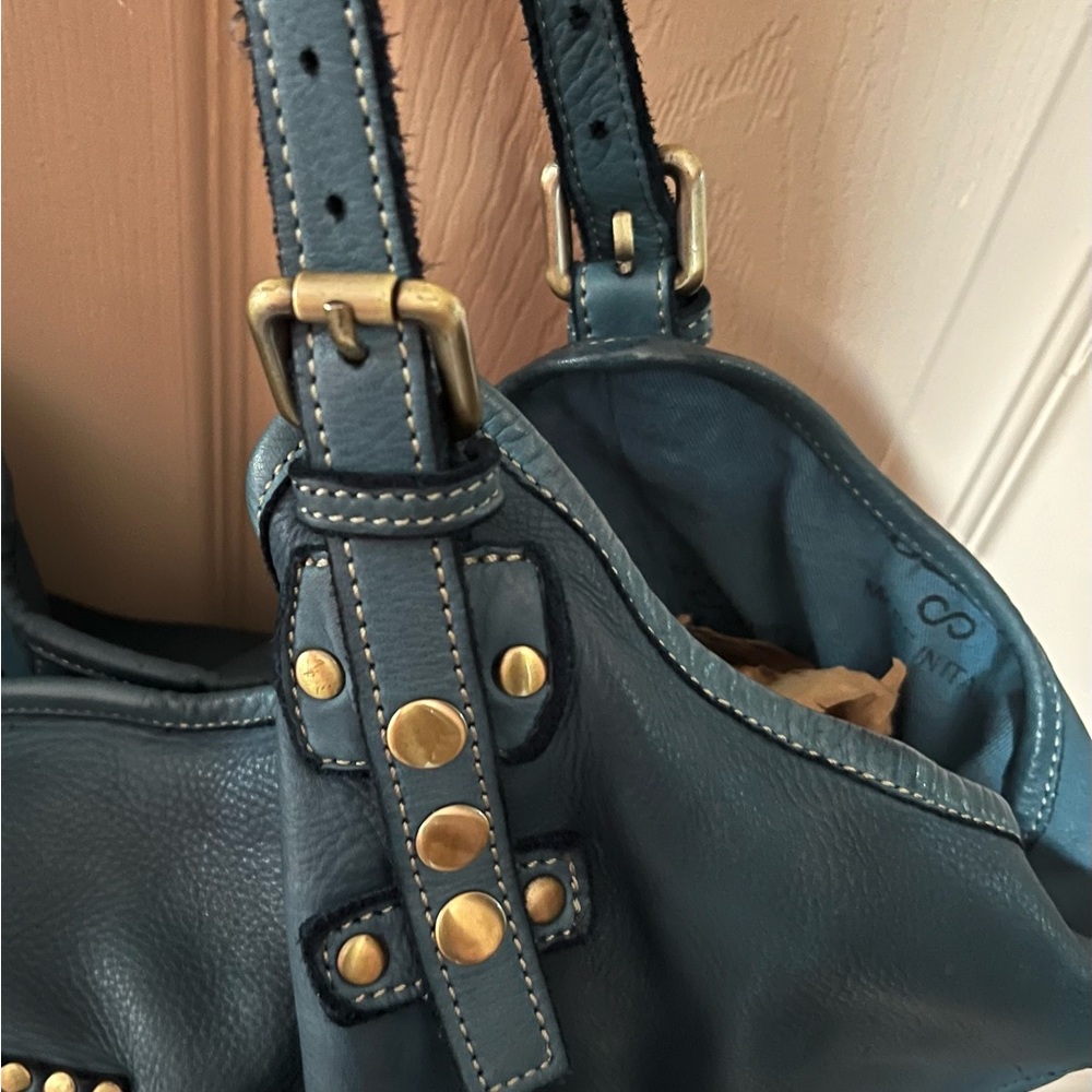 Lusher brand super slouchy blue hobo bag - Picture 4 of 12